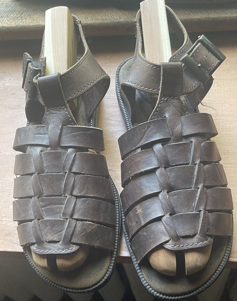 G.H Bass Men's Brown Leather Fisherman Sandals Size 8.5 M