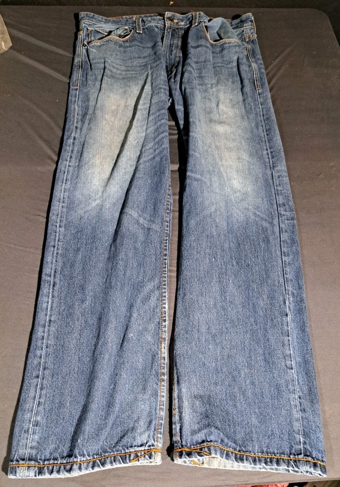 Sean John Mens Hamilton Relaxed Fit Blue Jeans Size 38 5 Pocket Style