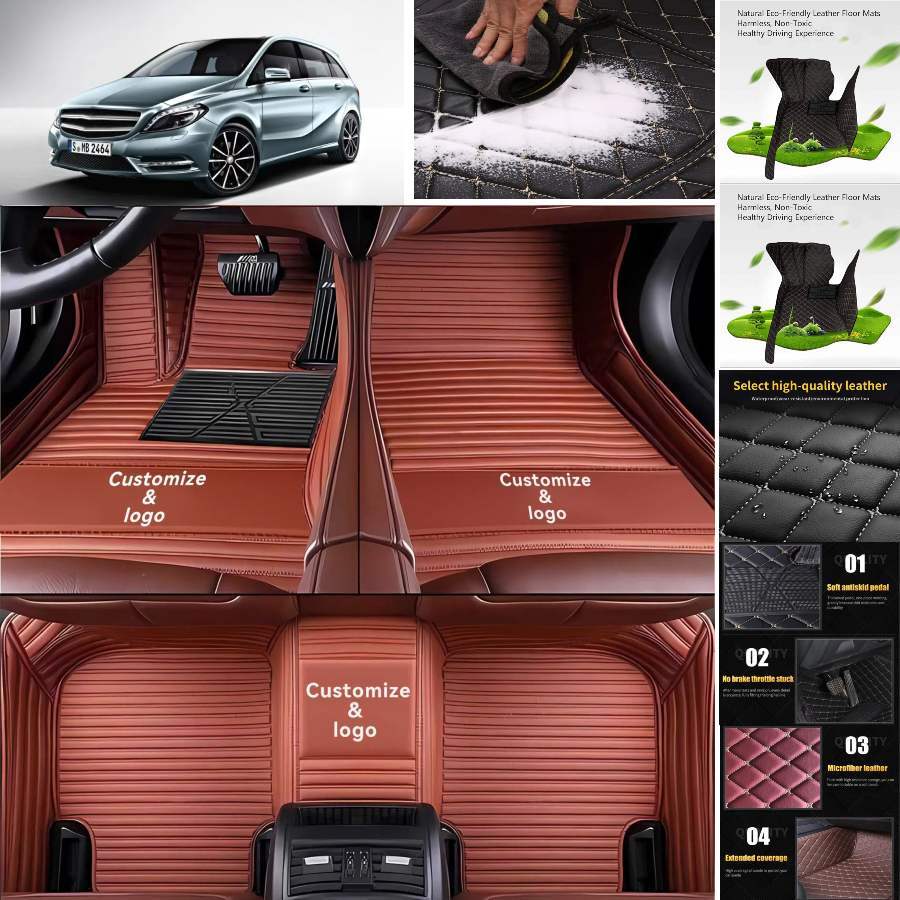 Mercedes Benz B Class Custom Luxury Floor Mats Front & Rear Carpet Liners