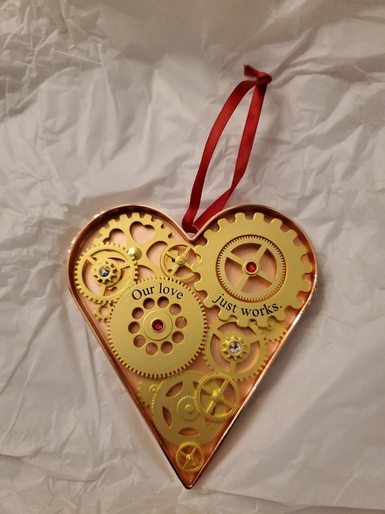 Hallmark 2020 Our Love Just Works Metal Heart Keepsake Ornament New In Box