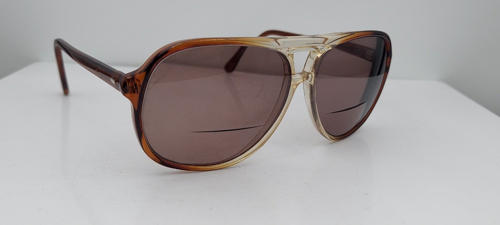 Vintage ORA Marco Brown Pilot Sunglasses Frames Only Retro Style