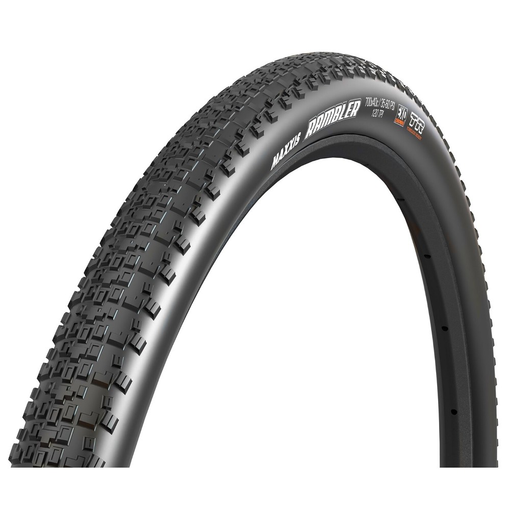 Maxxis Rambler 700x45 Tubeless Gravel Bike Tire SilkShield Black