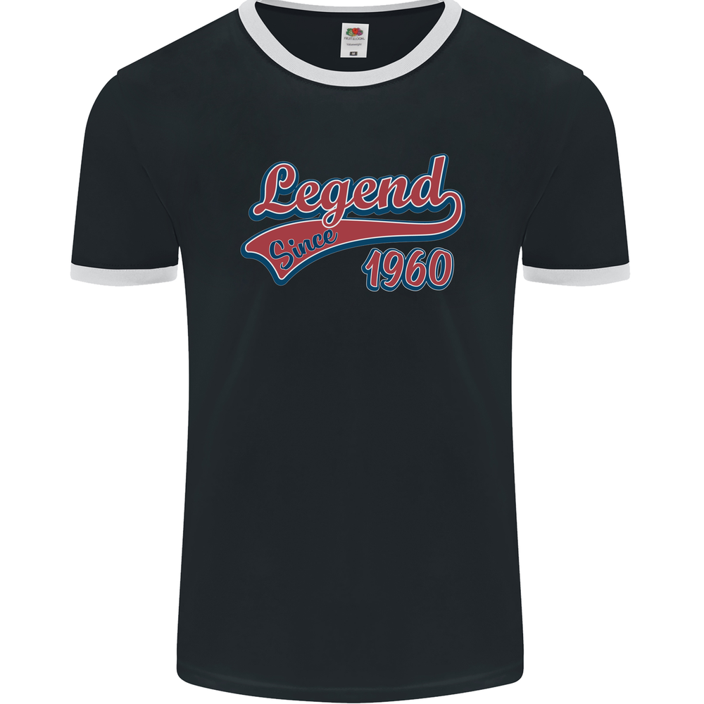 Legend Since 66th Birthday 1960 Mens Ringer T-Shirt FotL