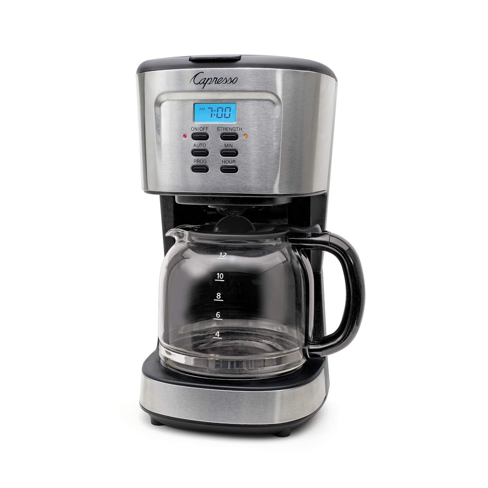 Capresso 12-Cup Stainless Steel Coffee Maker with Glass Carafe