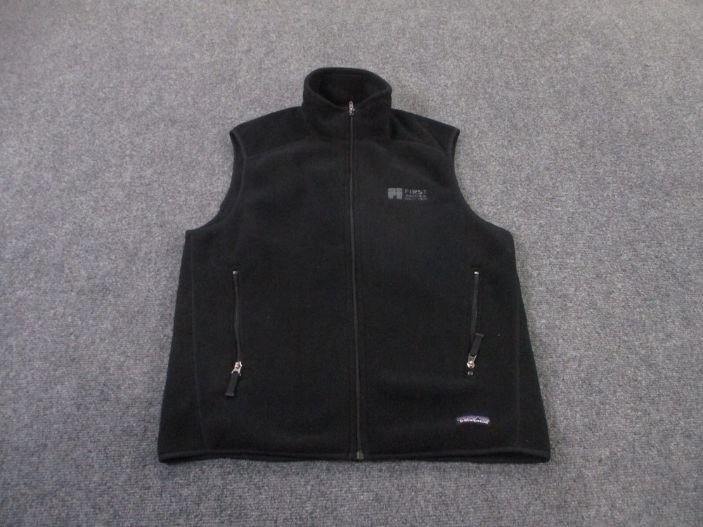 Patagonia Vest Jacket Men M Black Synchilla Fleece Hiking Outdoor Camping Casual