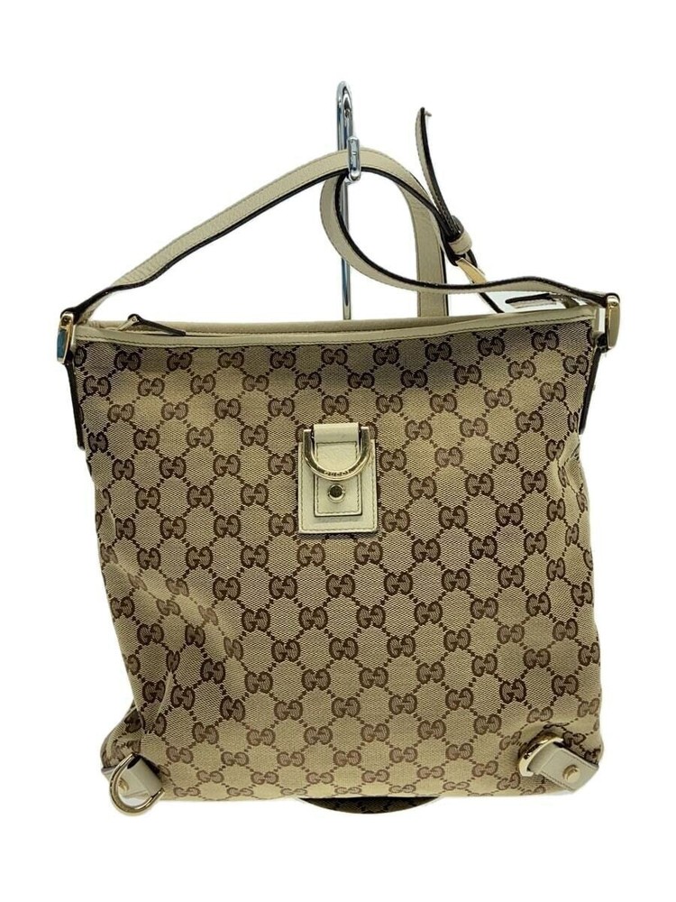 GUCCI Abbey GG Canvas Shoulder Bag in Beige