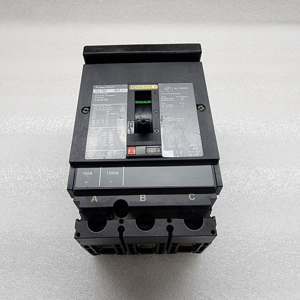 SQUARE D HJA36100 3-POLE CIRCUIT BREAKER 100A WITHOUT LINKAGE