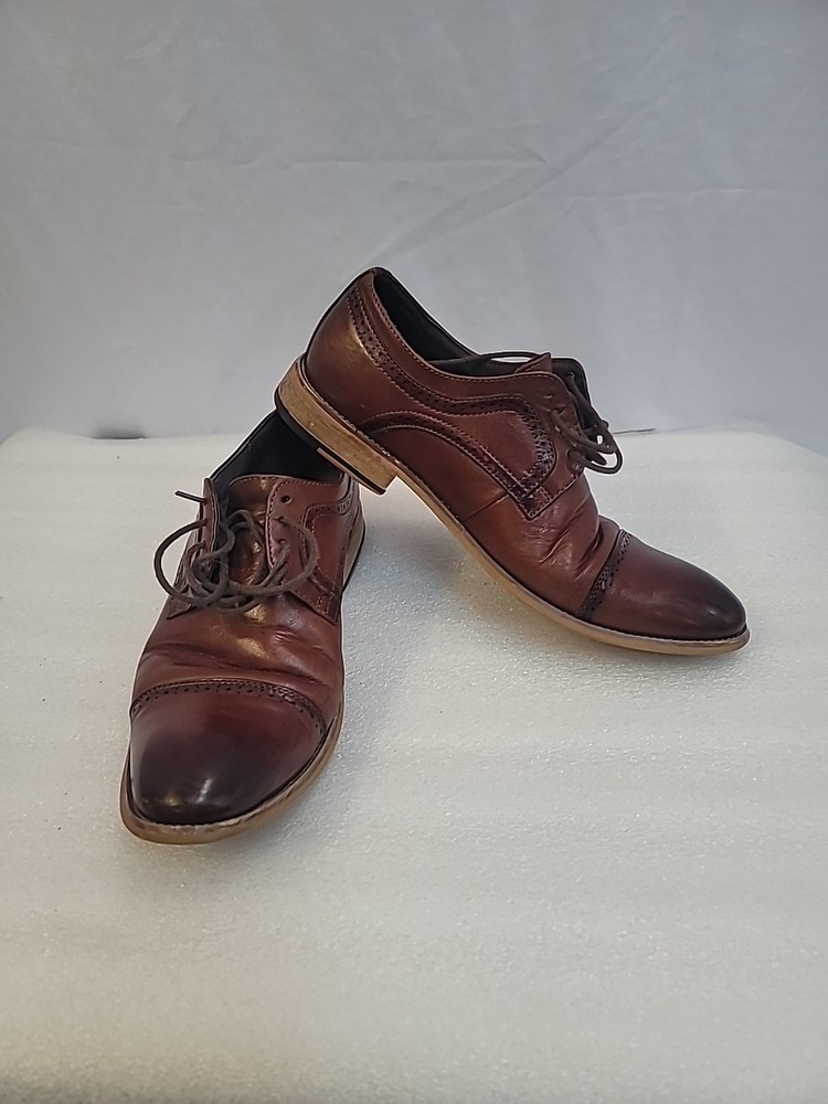 Stacy Adams Dickinson Cap Toe Oxford 25066 Cognac Dress Shoes Men’s Size 8.5 M