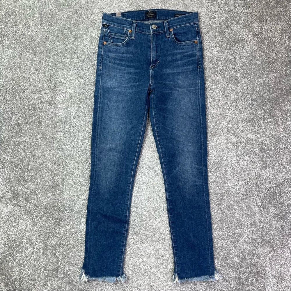 Citizens of Humanity Jeans Women's 24 Blue Skinny Crop High Rise Dark Denim