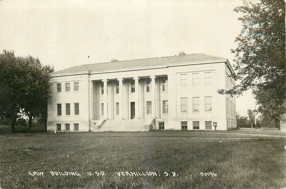 C1910 Vermillion South Dakota Law Building University RPPC Postcard 25-11079