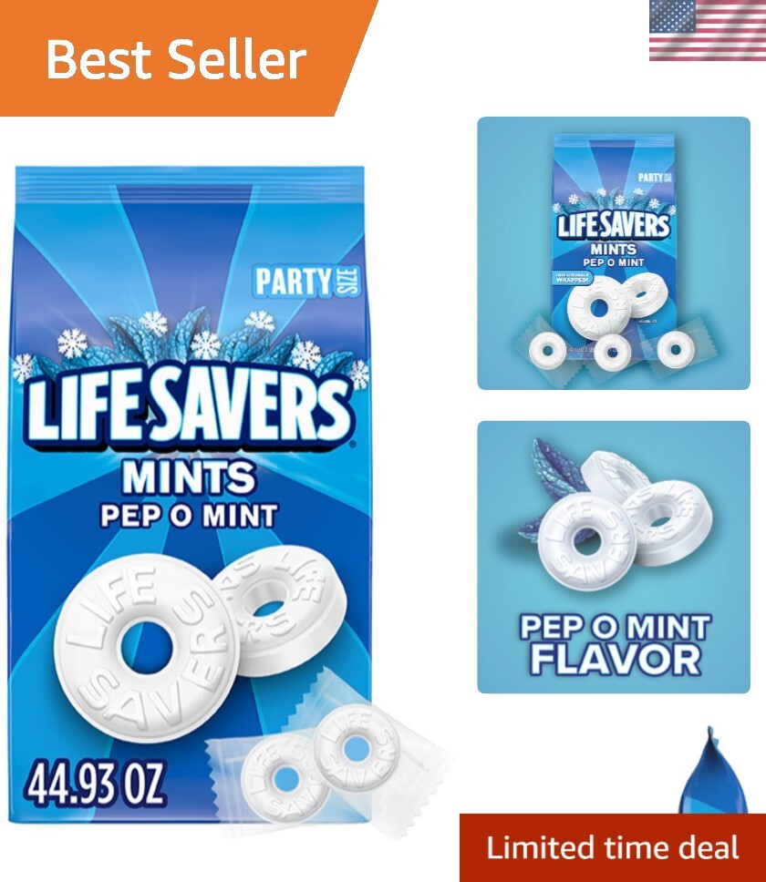 Refreshing Pep-O-Mint Bulk Candy - Classic 44.93 oz Bag for Parties and Offices