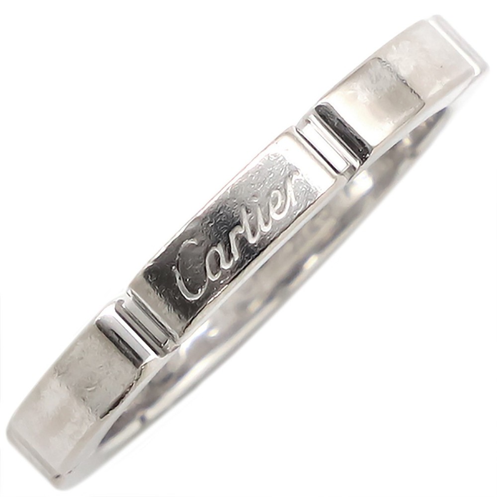 Cartier Maillon Panthère 18K White Gold Ring Size 5.25-5.75 B4083551 9267