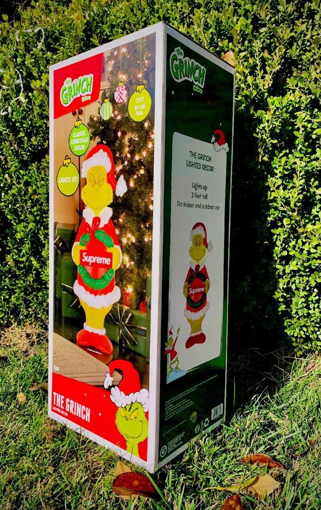 Supreme 3ft LED Grinch Christmas Decoration Sealed Flash Sale-image