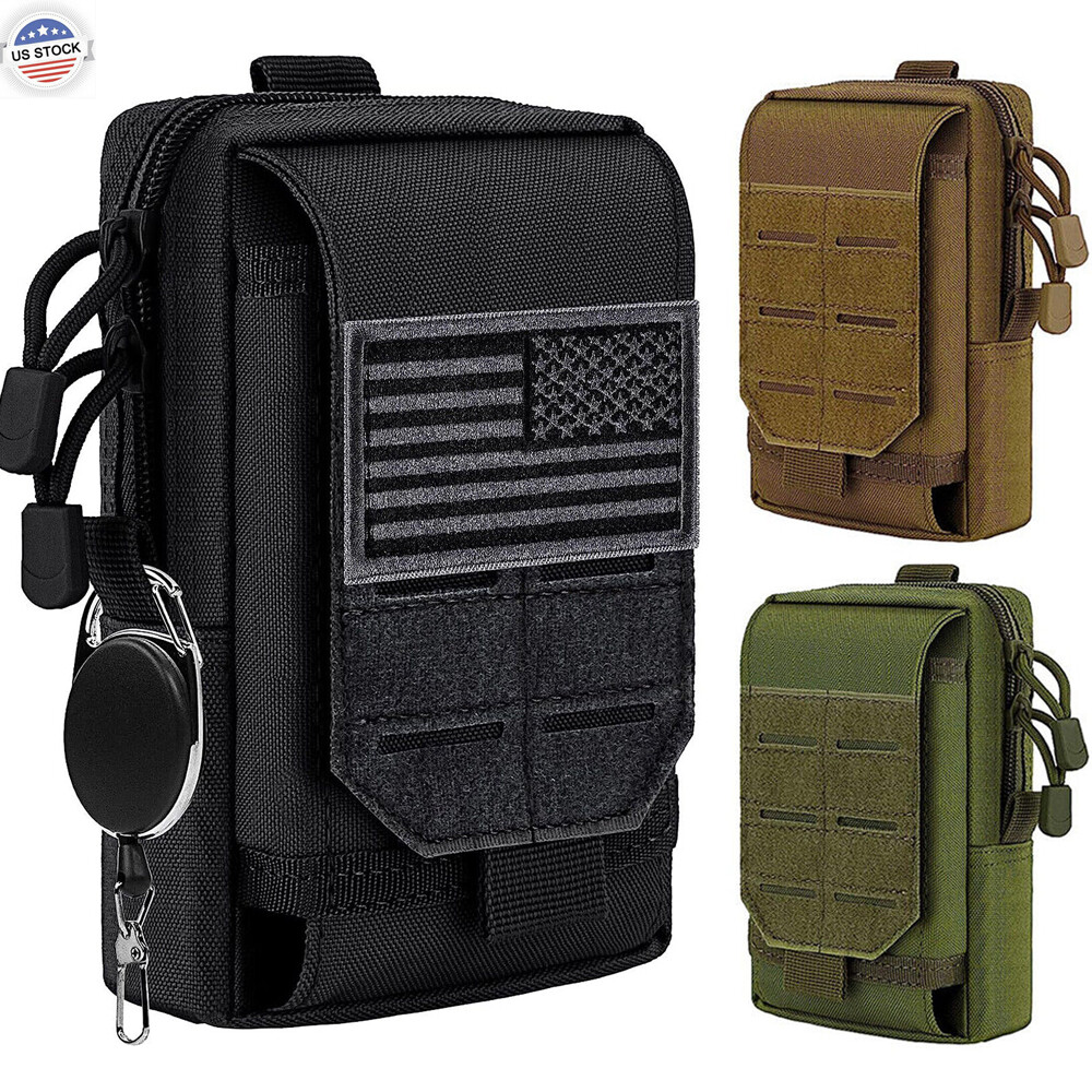 Tactical Molle Phone Pouch Heavy Duty Waterproof Cell Phone Holder Nylon Holster