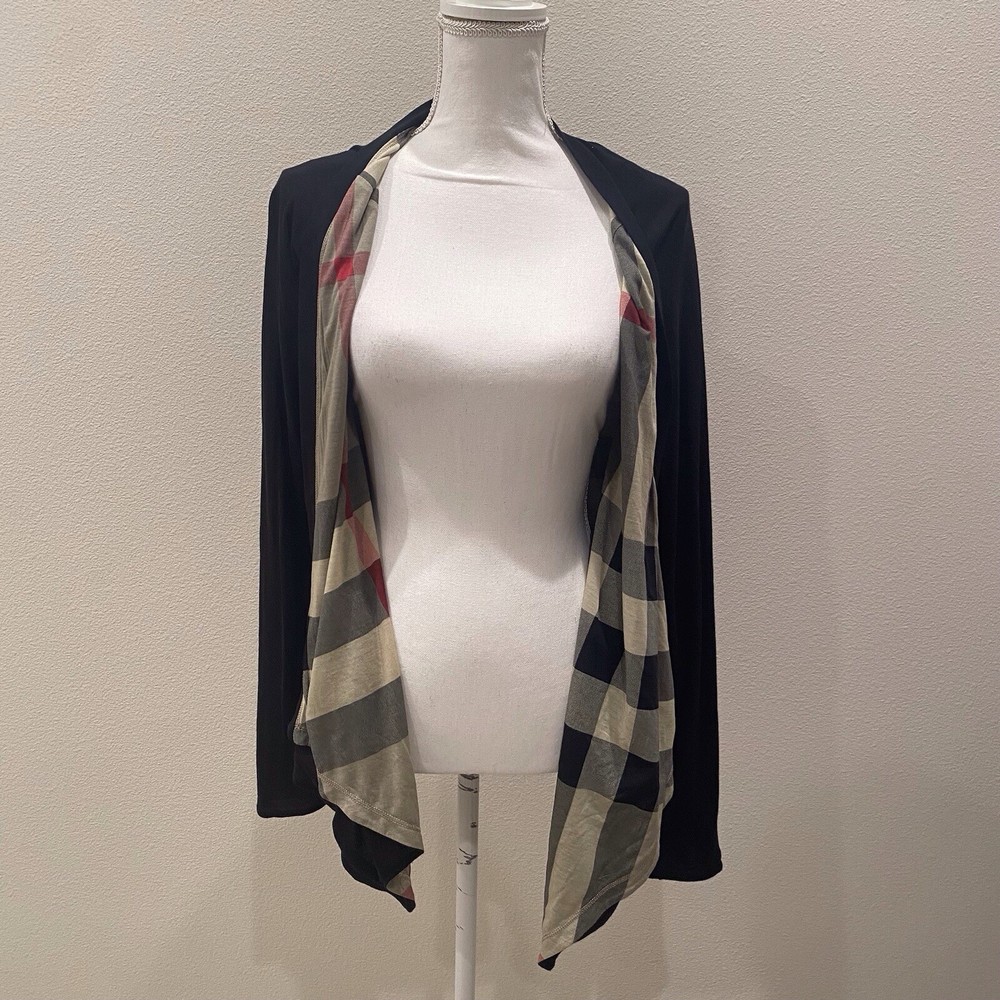 NEW Burberry Brit Reversible Open Cardigan Women Size XS