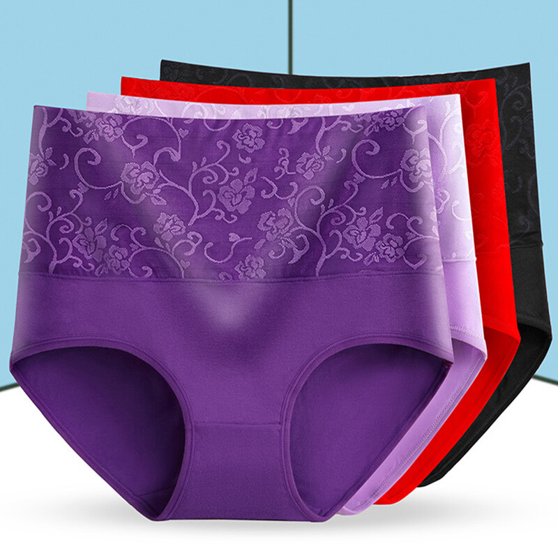 Soft Cotton Elastic Briefs for Women - Plus Size Comfortable Ladies Underpants