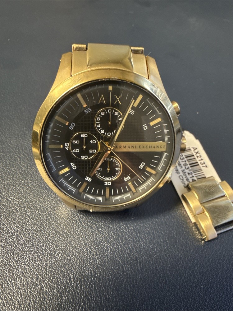Armani Exchange watch men gold