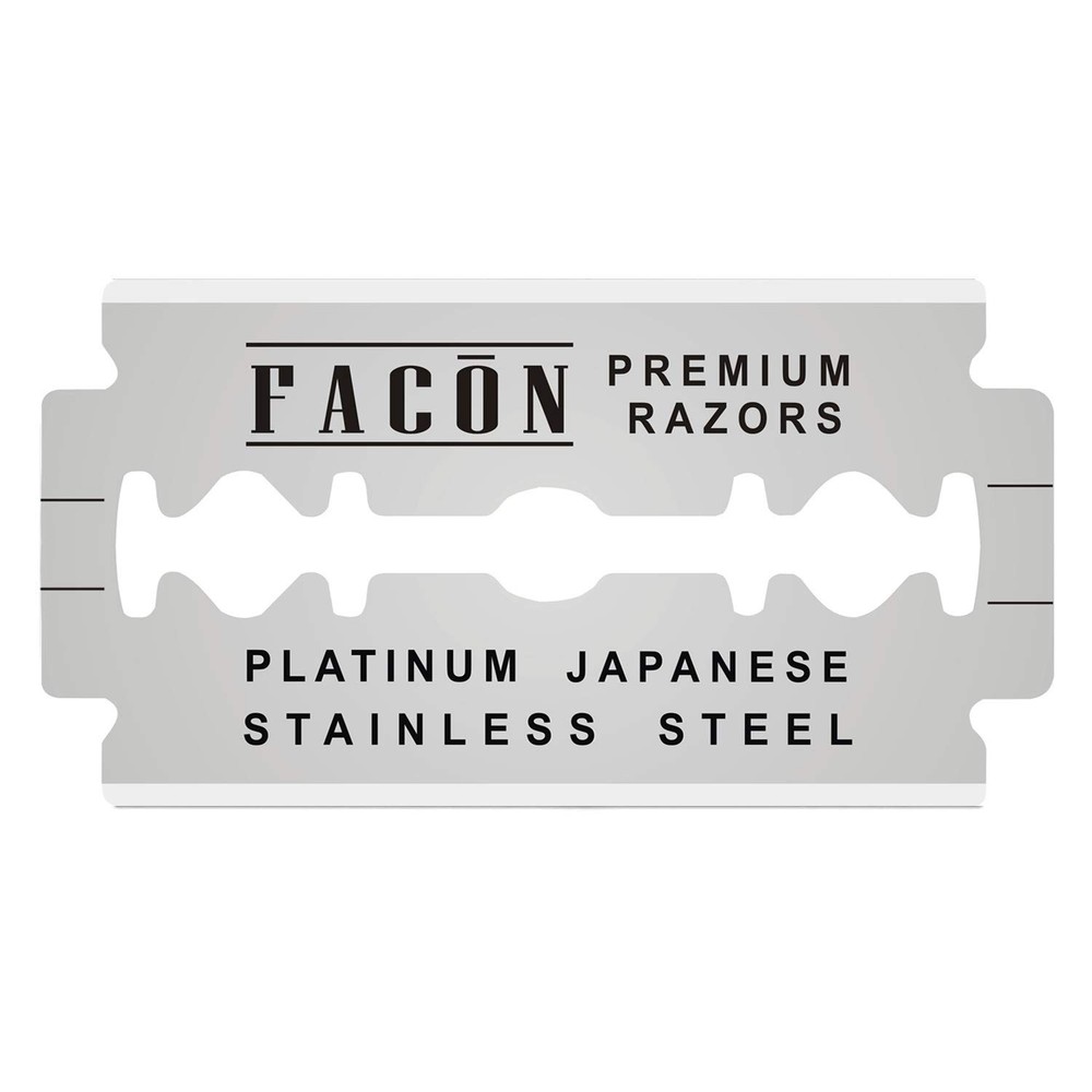 50 Platinum Japanese Stainless Steel Double Edge Razor Blades - Sharp & Durable