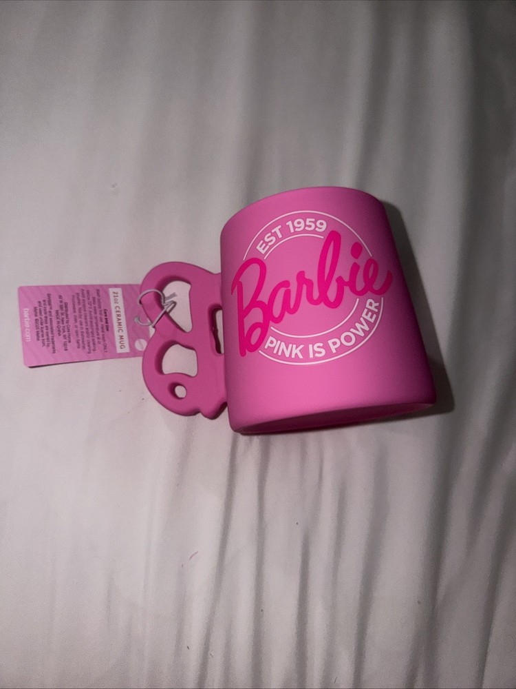 Barbie - Pink Is Power - Lg Matte Hot Pink Coffee Mug (21oz)