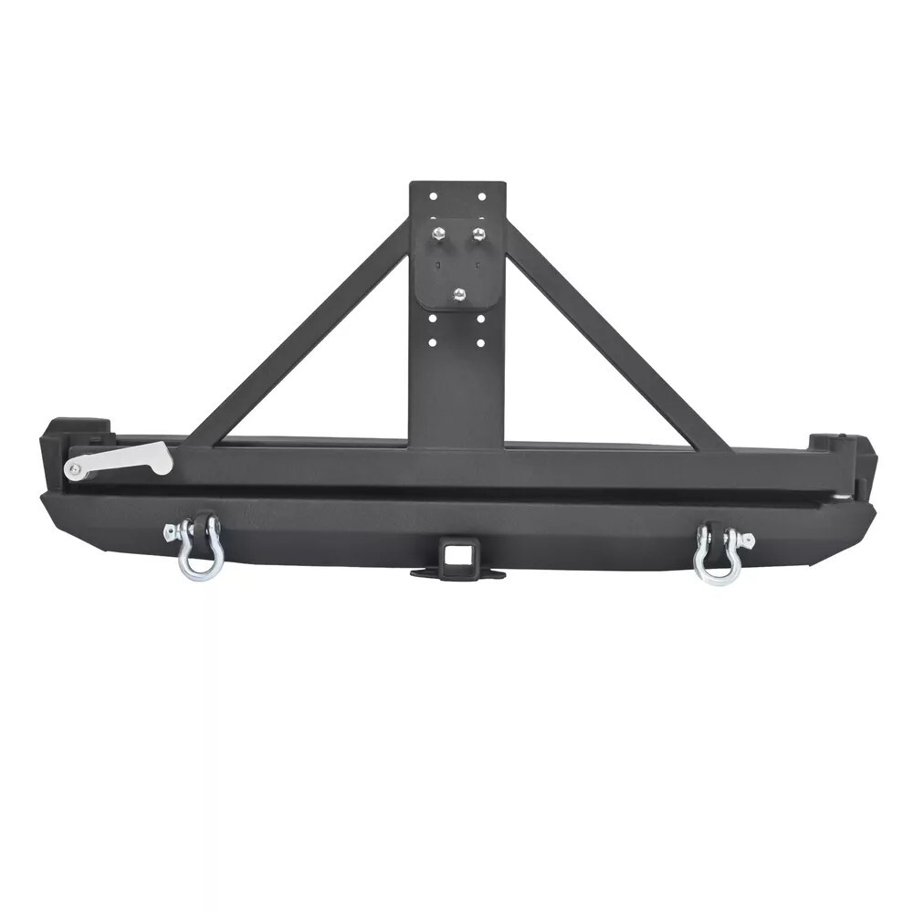 For Jeep Cherokee XJ 84-2001 Rear Bumper W/ Tire Carrier & D-Rings Powder Coated