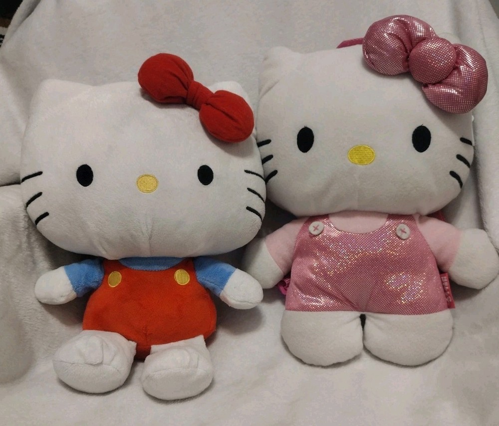 HELLO KITTY BACKPACK BY SANARIO PLUSH PINK  14” + PLUSH