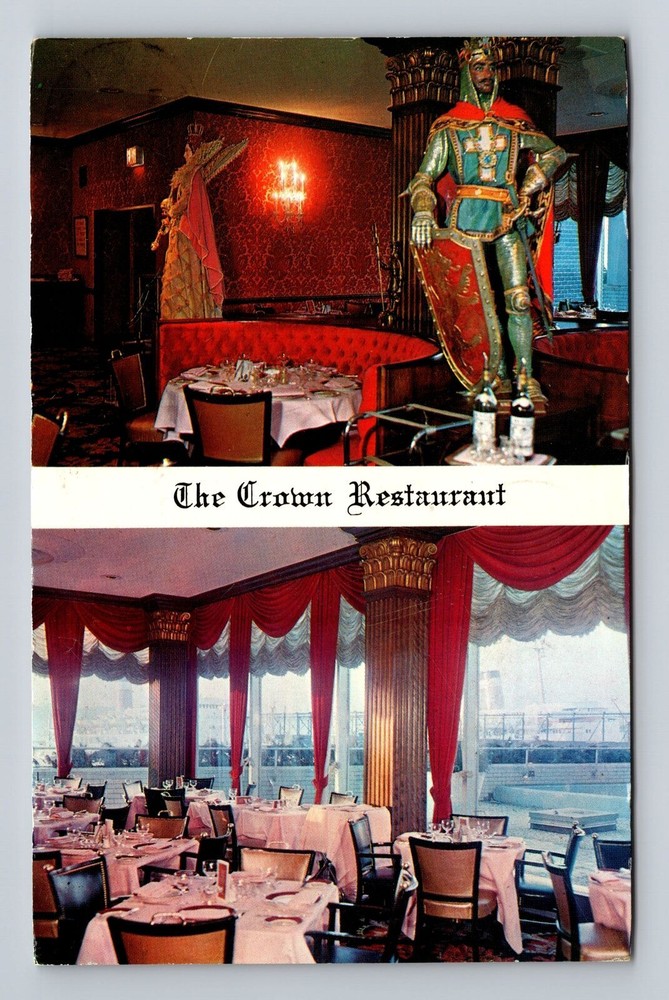 New York City NY, The Crown Restaurant, Souvenir, Vintage c1966 Postcard