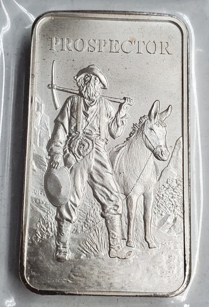 5oz Silver Provident Metals Prospector Bar .999 Fine Silver In Plastic