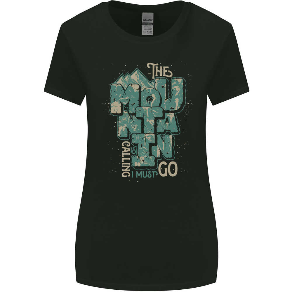 The Mountain Is Calling Hiking Trekking Womens Wider Cut T-Shirt