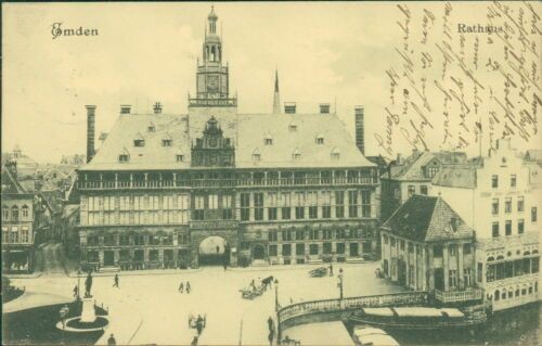 Postcard Emden City Hall 1909 (No.972)