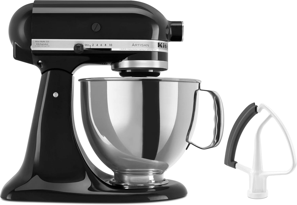 Kitchenaid KSM150FEOB Value Bundle Artisan 5 Quart Stand Mixer, Onyx Black