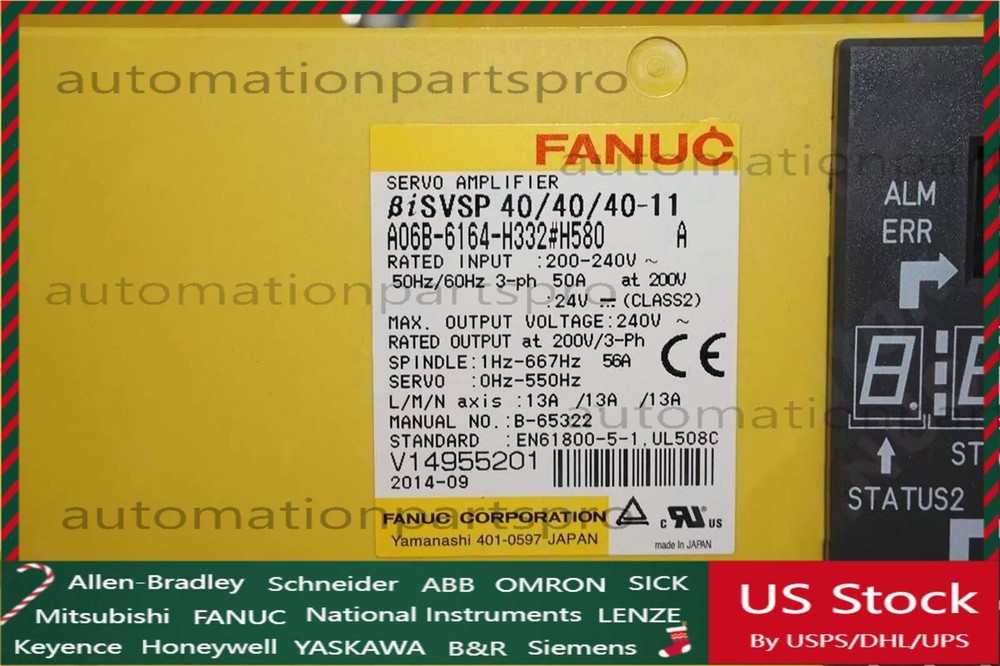 New FANUC A06B-6164-H332#H580 Servo Drive A06B6164H332#H580 DHL Expedited Ship