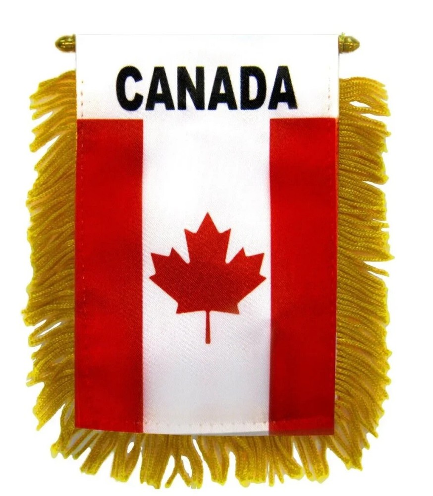 1 dozen Canada mini flag banners for car home window or rearview mirror