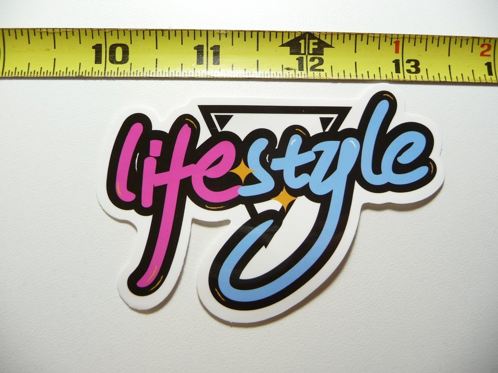 LIFESTYLE GRAFFITI CURSIVE DECAL STICKER HIP HOP RAP MUSIC STYLE STREET