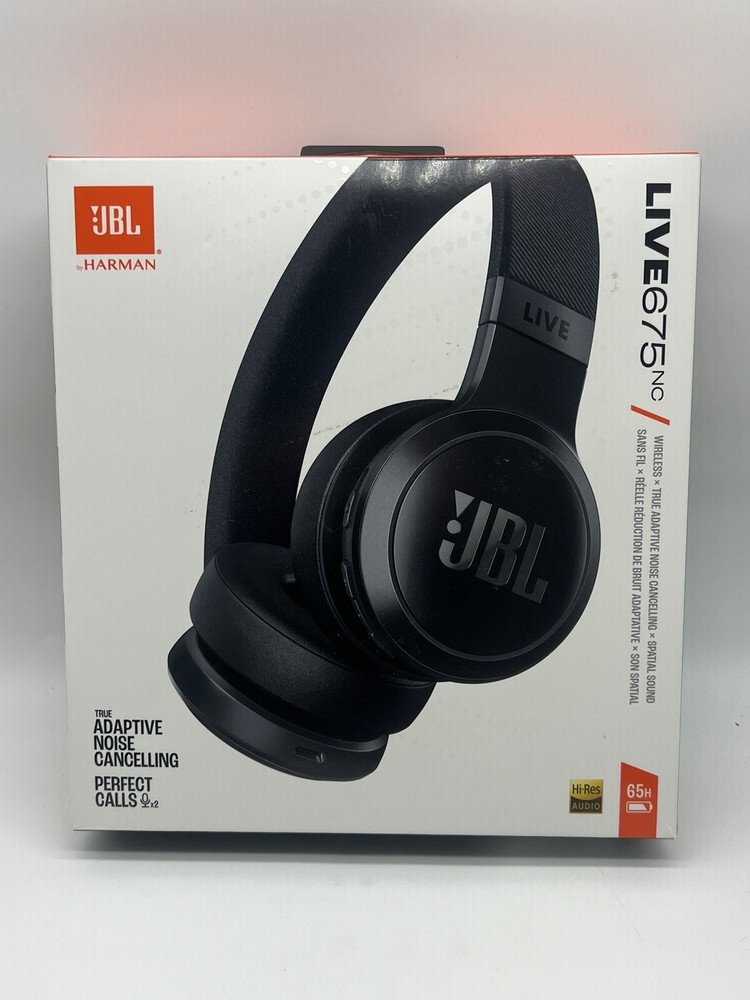JBL Live 675NC  Wireless On-Ear Headphones with Adaptive Noise Cancelling - Used