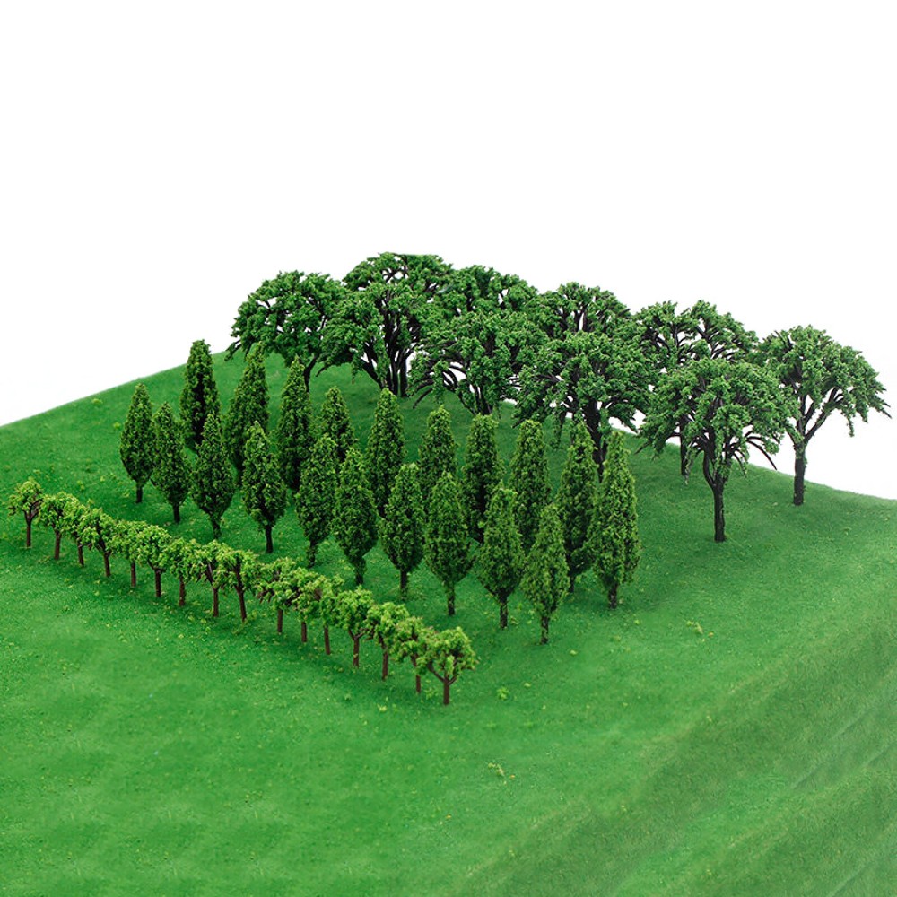 Plastic Model Trees Train Railroad Wargame Park Scenery HO Scale Scene Layout