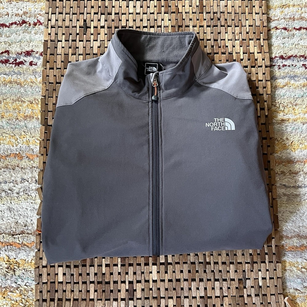 The North Face Apex Grey Soft Shell Full Zip Jacket for Men - XXL