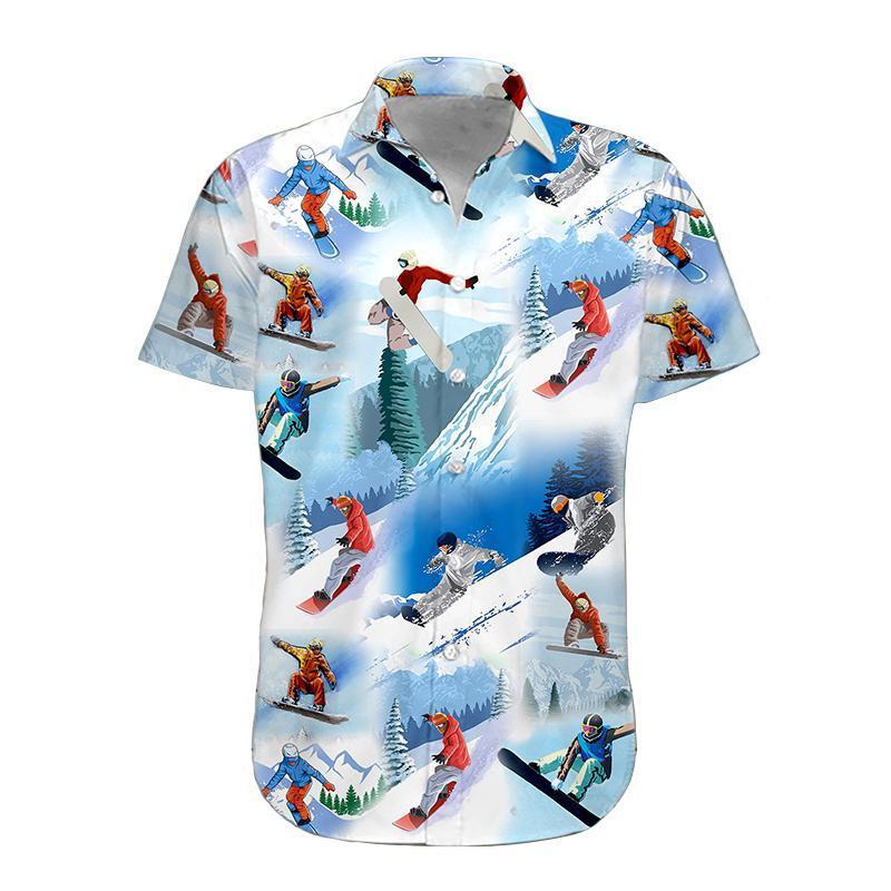 Snowboarding Hawaiian Shirt For Men Women