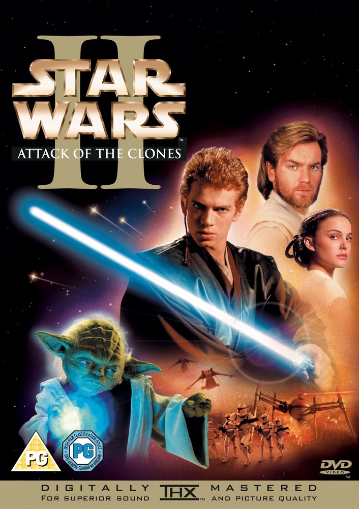 Star Wars Attack of The Clones 2002 DVD Episode II Sci-Fi Movie 2-Disc Set