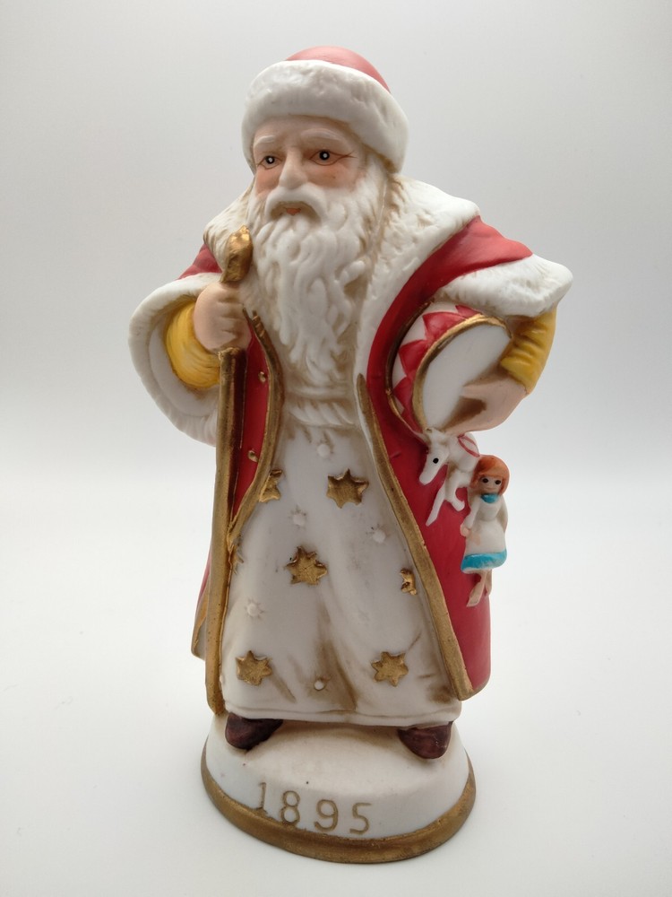 80s Era Santa Clause Winter Figurine One Of A Kind Christmas Display Piece 1984