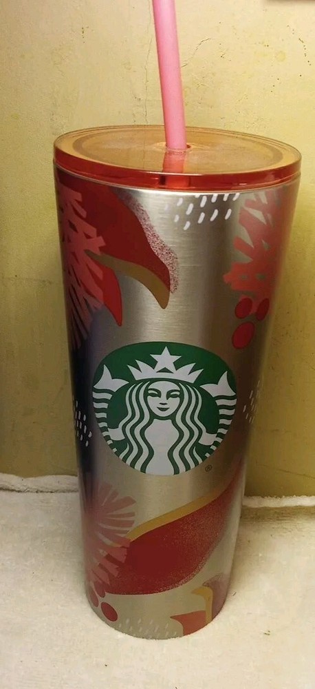 Starbucks 2019 Holly Holiday 24 oz Stainless Steel Tumbler Cold Cup