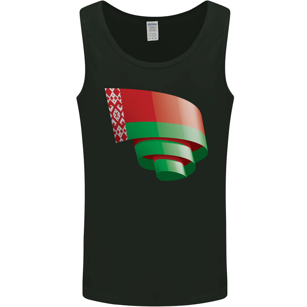 Curled Belarus Flag Belarusian Day Football Mens Vest Tank Top