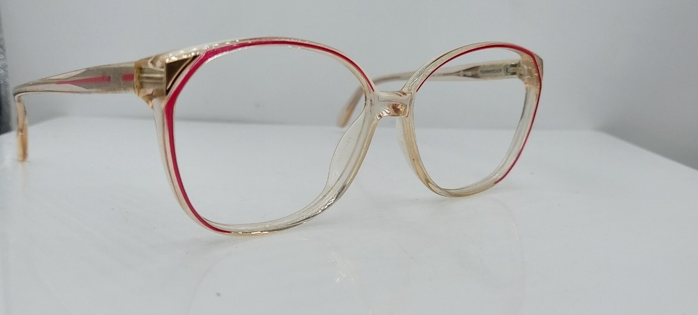 Vintage Rodenstock Christa 6573 Red Translucent Oval Sunglasses FRAMES ONLY