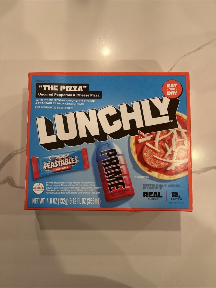 RARE DISCONTINUED LUNCHLY MR BEAST KSI LOGAN PAUL PIZZA EMPTY EMPTY 🔥 🔥 🔥