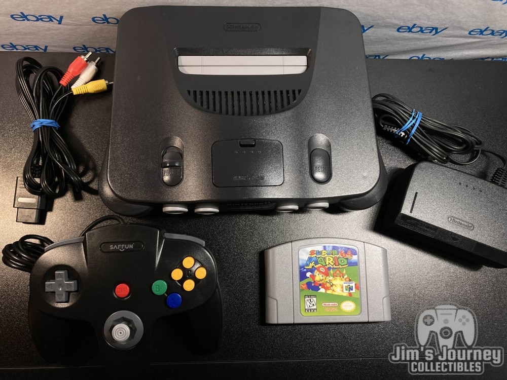 Nintendo 64 N64 Console + Super Mario 64+Controller+Cords
