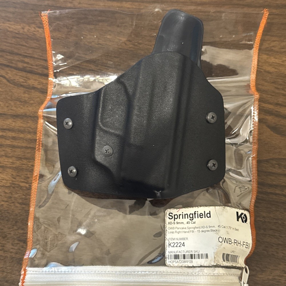 K Rounds SpringField Armory XD-S OWB Pankcake Holster RH