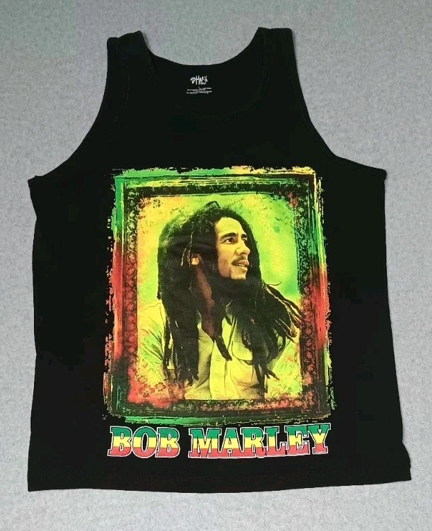 Shaka Wear Bob Marley Tank Top Mens Size Large Black Reggae Legend Music