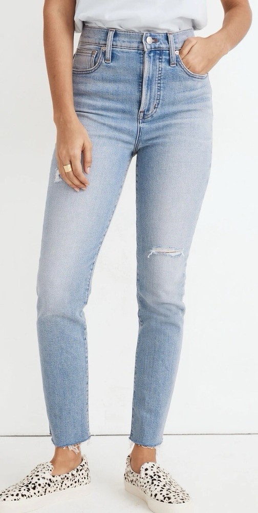 Madewell Perfect Vintage Jean in Distressed Blue Denim Size 24P