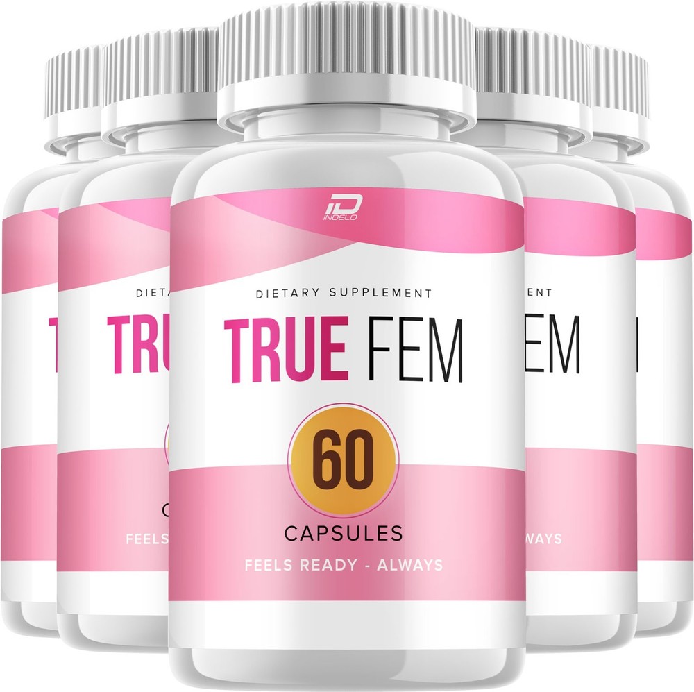 (5 Pack) True Fem Capsules – TrueFem Feminine Digestive Support, Gut Wellness