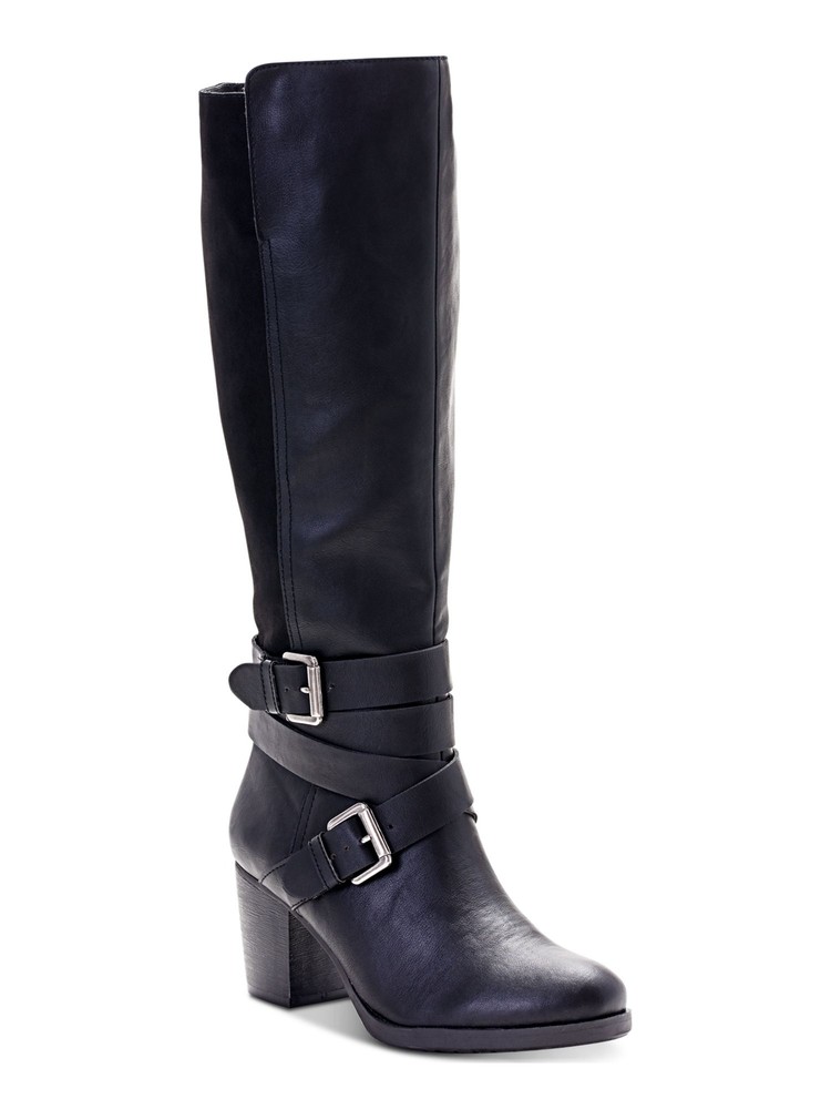STYLE & COMPANY Womens Black Jomaris Round Toe Block Heel Riding Boot 10 M