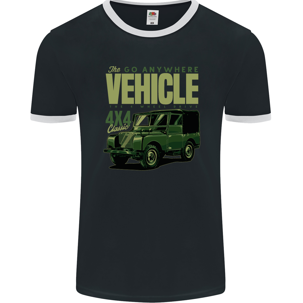 The Go Anywhere Vehicle 4X4 Off Roading Mens Ringer T-Shirt FotL